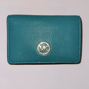 Aqua Michael Kors Slim Leather Wallet
